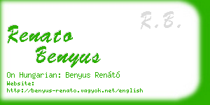 renato benyus business card