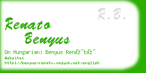 renato benyus business card